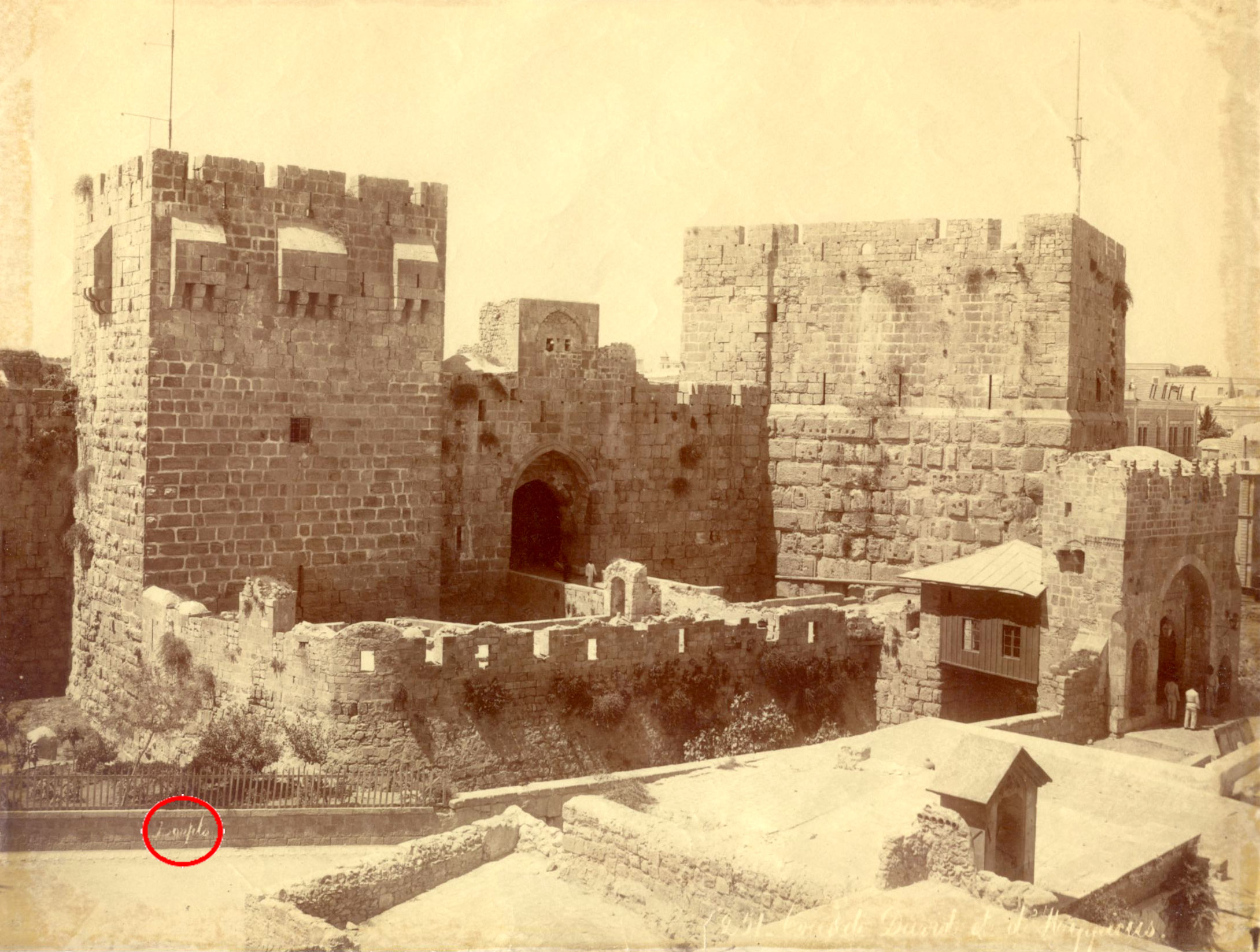 Tower of David and Hippicus by Felix Bonfils ca. 18870 - click to enlarge.