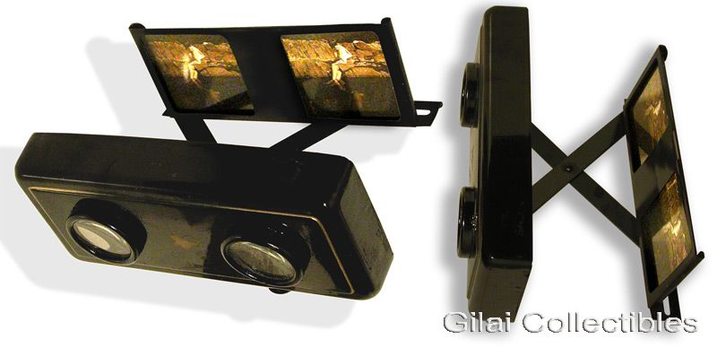 Viewscope: A German Metal Stereoscope in Original Box - click to enlarge.