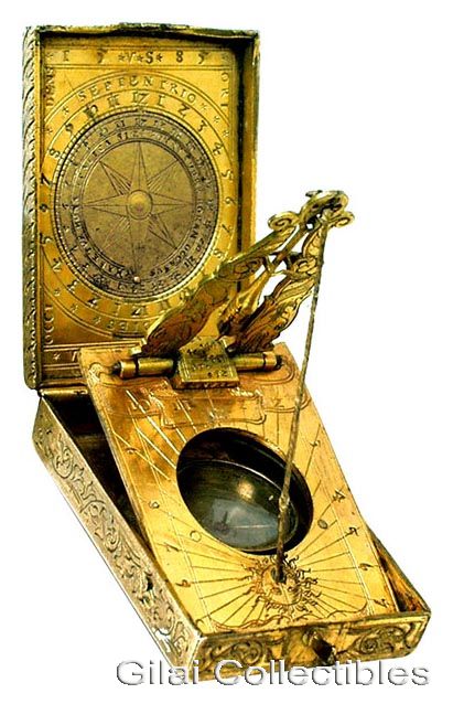 16th Century German Inclining String-Gnomon Sundial By Ulrich Schniep. - click to enlarge.