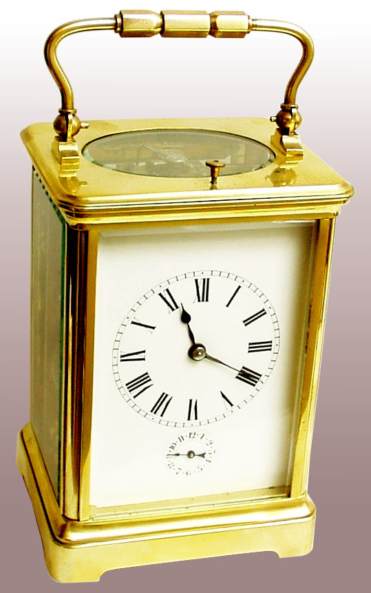 Corniche Carriage Repeater Clock circa 1890 - click to enlarge.