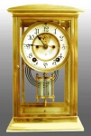 Regulator Clock by Ansonia U.S.A 1902 With Mercury Pendulum and Gong Sticking. - click to enlarge.