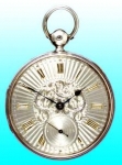 A 19th Century English Massey Type III Lever With Decorative Silver Dial. - click to enlarge.