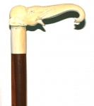 A 19th Century Ivory Handled Walking Stick With Cylindrical...