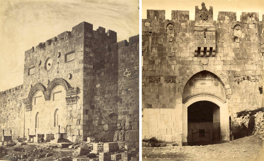 St. Stephen's Gate & the Golden Gate  circa1870 Set of Two Photos - click to enlarge.