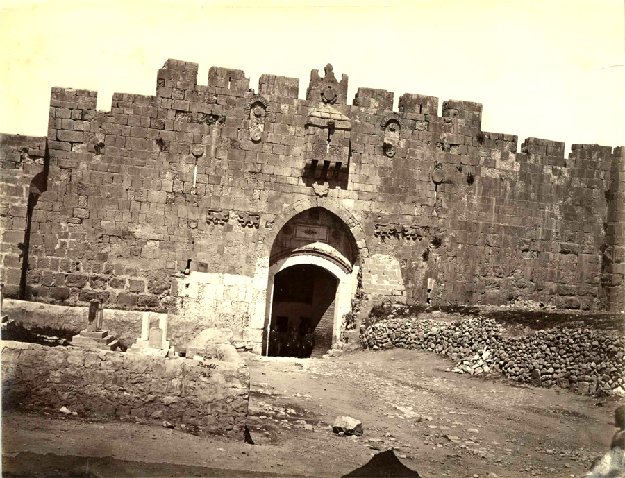 St. Stephen's Gate Jerusalem circa 1870 - click to enlarge.