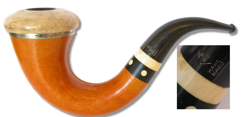 Calabash Pipe with Meerschaum Bowl Signed BBB. - click to enlarge.