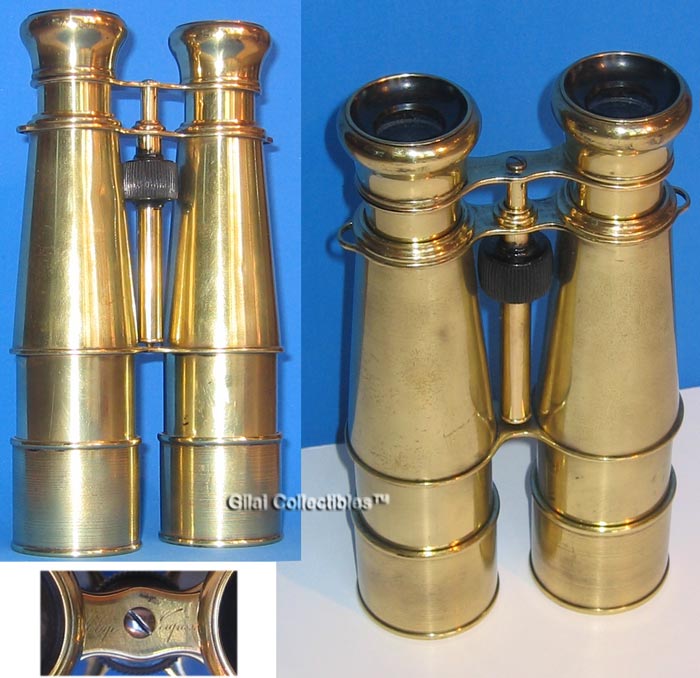 German Brass Military Binoculars. - click to enlarge.