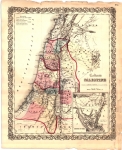 Colton's Map of Palestine ( Holy Land) 1860 w/ Inset of...