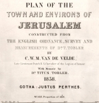 Van de Velde Map of Jerusalem 1858. - click to enlarge.