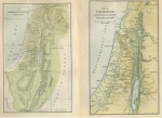 Two Maps 1911: The Hebrew Empire under King David and Palestine...