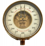 Brass Pressure Gauge by Dewrance London - click to enlarge.