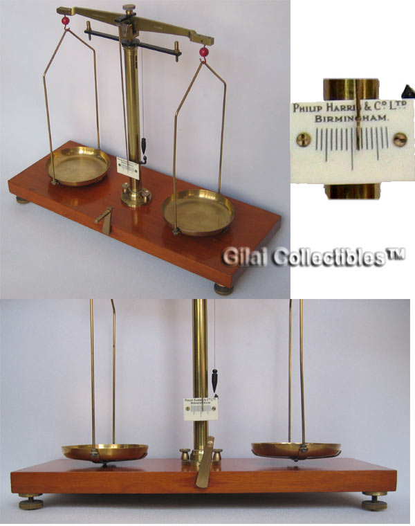  Precision Gold and Gem Analytical Scales by Philip Harris, Birmingham. - click to enlarge.