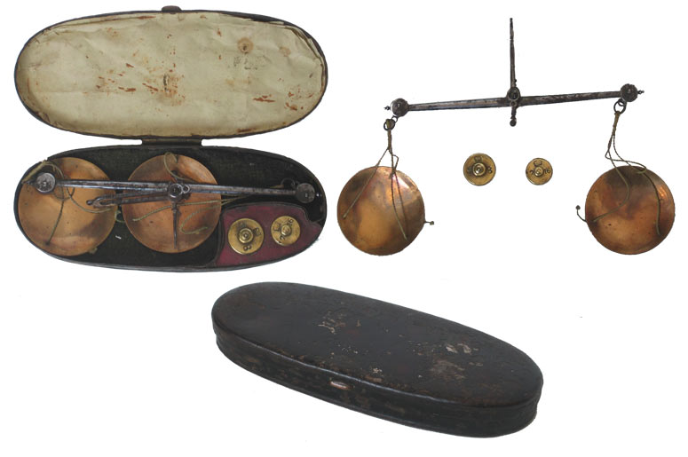 Early 19th Century Hand-Held Suspension Balance From England. - click to enlarge.