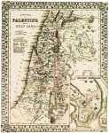 Map of Palestine or the Holy Land 1872. Drawn and Engraved...