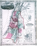 Map of Palestine 1862. Published by Johnson and Ward U.S.A.