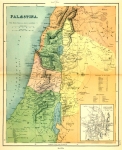 Map of Palestine 1873 Published by Marcus Ward & Co. Belfast.