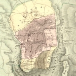 Hughes Map Of Jerusalem 19th Century.