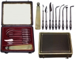 A 19th Century Dental Scaling and Hygiene Set. - click to enlarge.