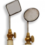 Set Of Two Ivory Handle Dental Mirrors.