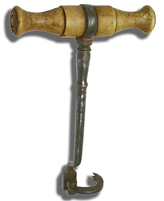 French 18th Century Dental Key with Bone Handle. - click to enlarge.