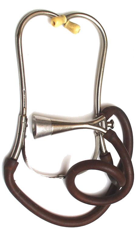 A 19th Century Stethoscope with Ivory Earpieces - click to enlarge.
