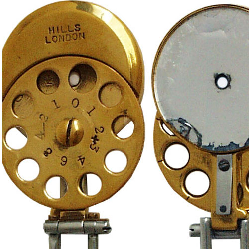 A 19th Century Mirror Ophthalmoscope by Hills. - click to enlarge.
