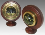 Sestrel Marine Bulkhead Compass With Cherry Wood Stand.