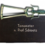 Schioetz Tonometer in Original box with Instruction Booklet.