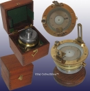 A Brass Landing Compass in Original Box by Henry Hughes,...