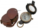 WWI British Military Prismtic Compass by Steward with Leather...