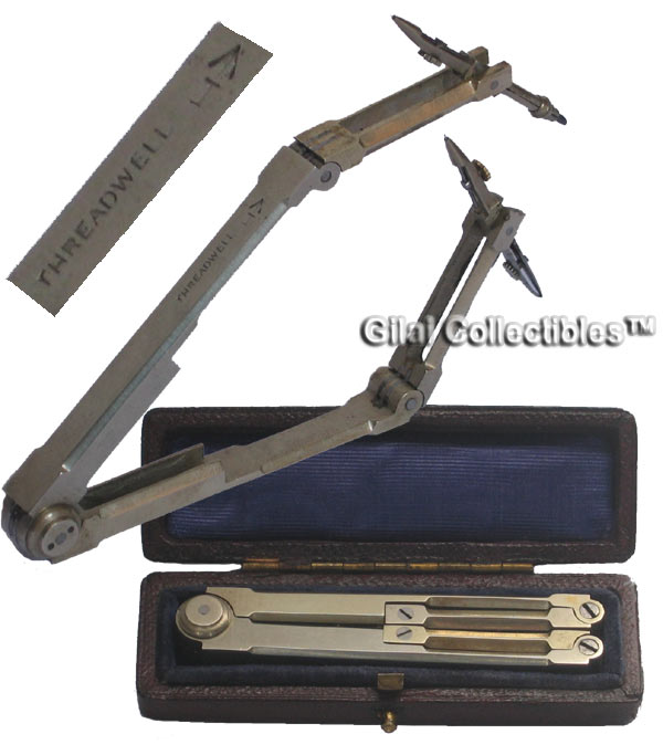 Napier Pocket Compass In Original Case Made by Threadwell. - click to enlarge.