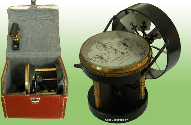 Anemometer for Measuring Wind Force and Velocity By Baird and Tatlock Ltd. - click to enlarge.