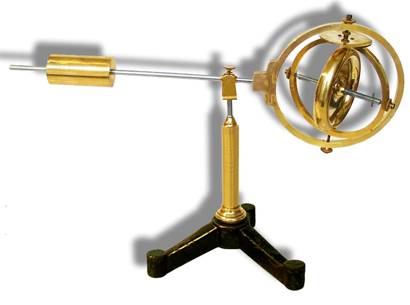Compound Gyroscope. Antique Teaching Aid. - click to enlarge.