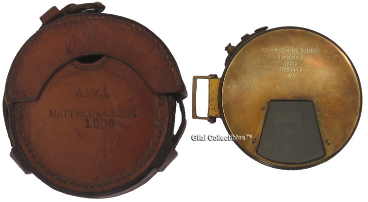 Pre WWI Brass Military Surveying Clinometer by Troughton & Simms, London. - click to enlarge.