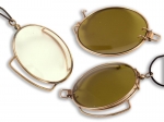 Brass and Glass Monocle with Sunglass Clip-on