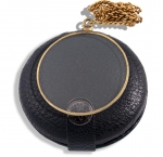 Gilt Brass and Glass Monocle in Leather Case - click to enlarge.