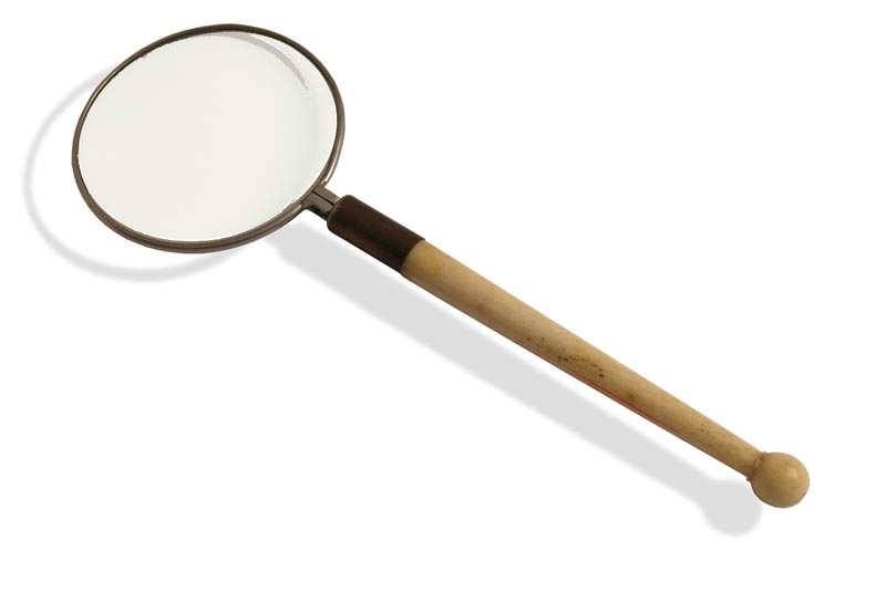 Small Bone Handled Magnifying Glass - click to enlarge.