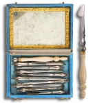 Antique Dental Descaling Set Made in France 18th Century - click to enlarge.