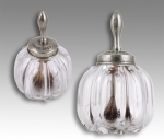 Edwardian Glass and Silver Gum / Paste Pot 1907