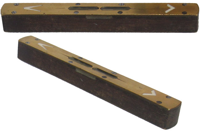 Rosewood and Brass Level with Ivory Inlay - click to enlarge.