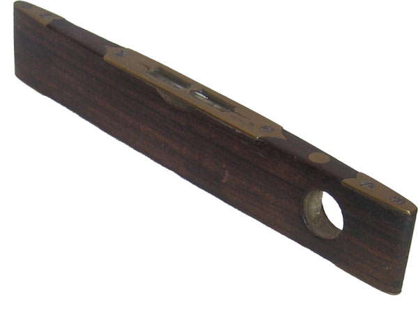 Mahogany and Brass Torpedo Level by Preston - click to enlarge.