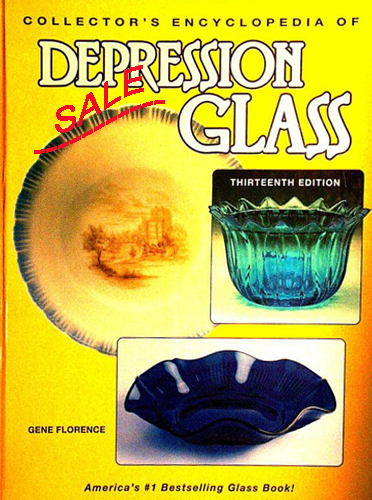 SALE  Collector's Encyclopedia of Depression Glass - click to enlarge.