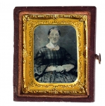 Ferrotype (Tintype) Of A Woman 19th Century 