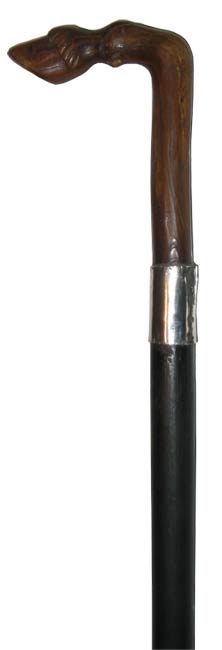 Hoof Shaped Horn Handle Cane - click to enlarge.