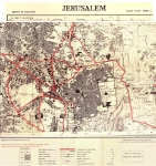 Complete and Rare set of 6 Topographic Maps of Jerusalem....