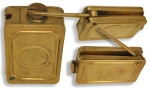 Large Brass Oil Can with Folding Spout