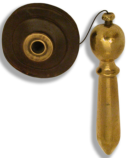  Solid Brass Plumb Bob with Leather Reel - click to enlarge.