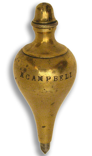 Solid Brass Large Plumb Bob - click to enlarge.