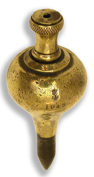 Solid Brass Plumb Bob - click to enlarge.