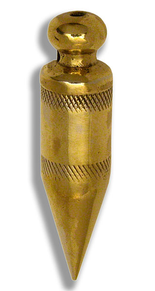 Solid Brass Plumb Bob - click to enlarge.